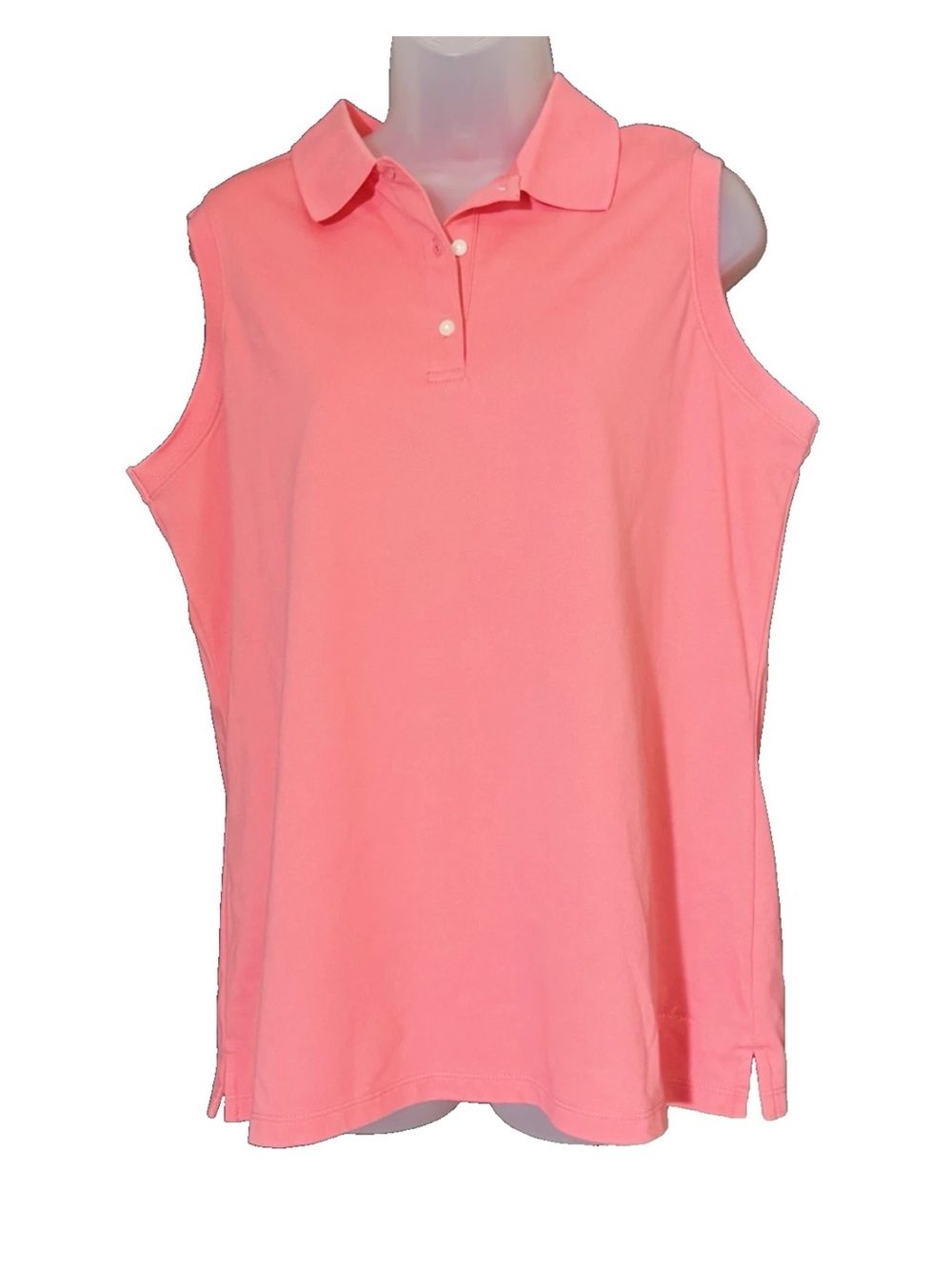 Lady Hagen Women's Sleeveless Golf Polo Shirt Pink Size XL Activewear
